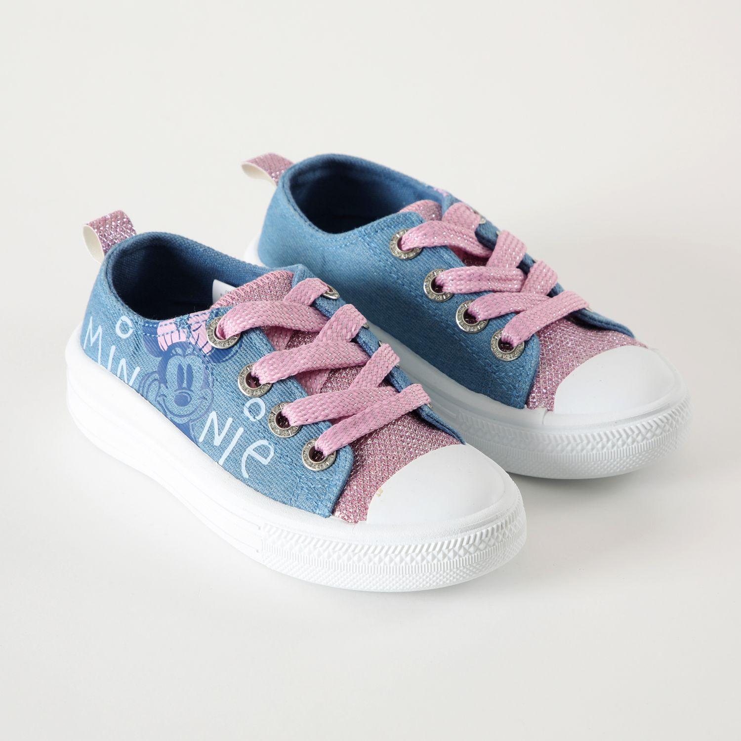 Zapatilla Lona Niña Feliz Minnie Celeste Disney-1