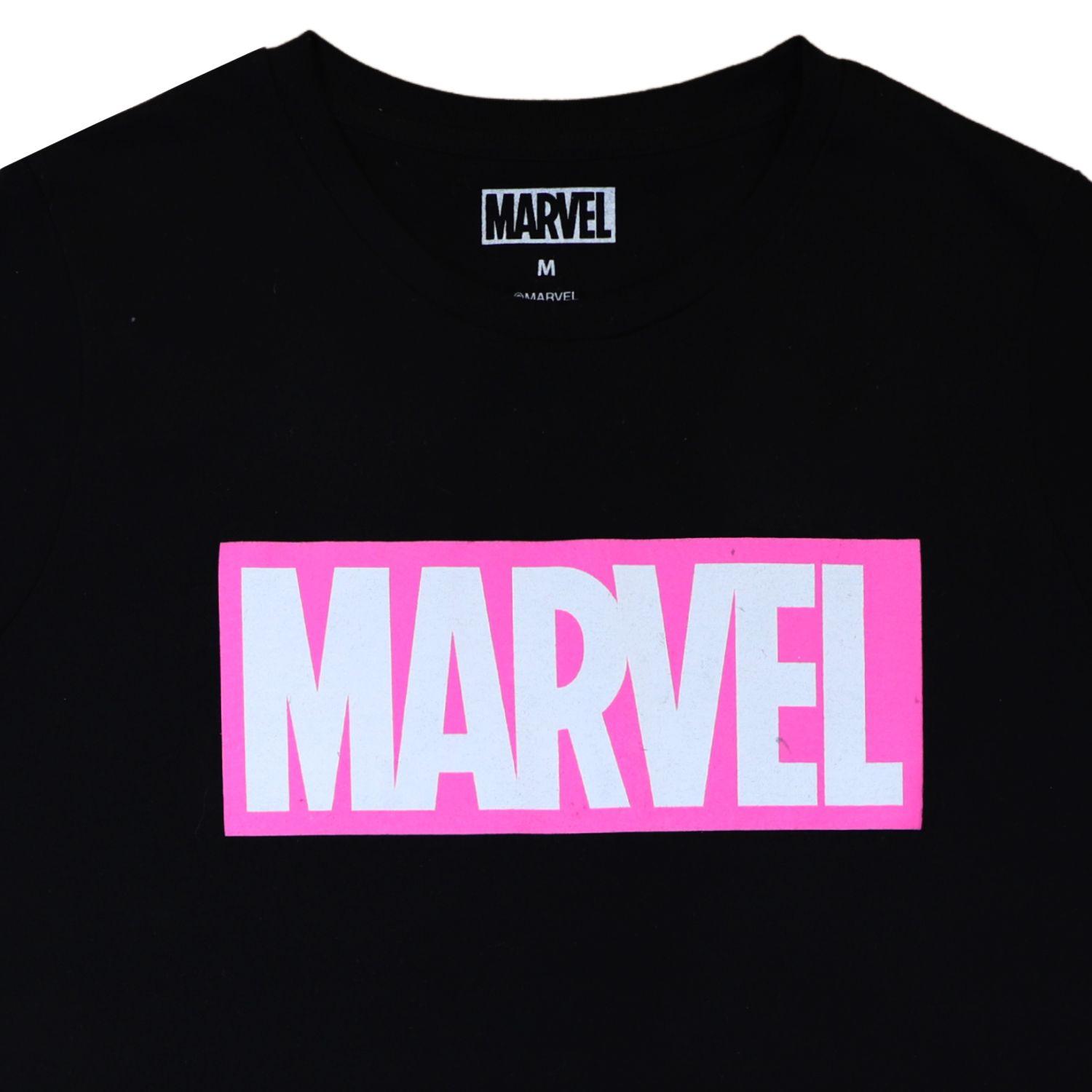 Polera Mujer Logo Negro Marvel-4
