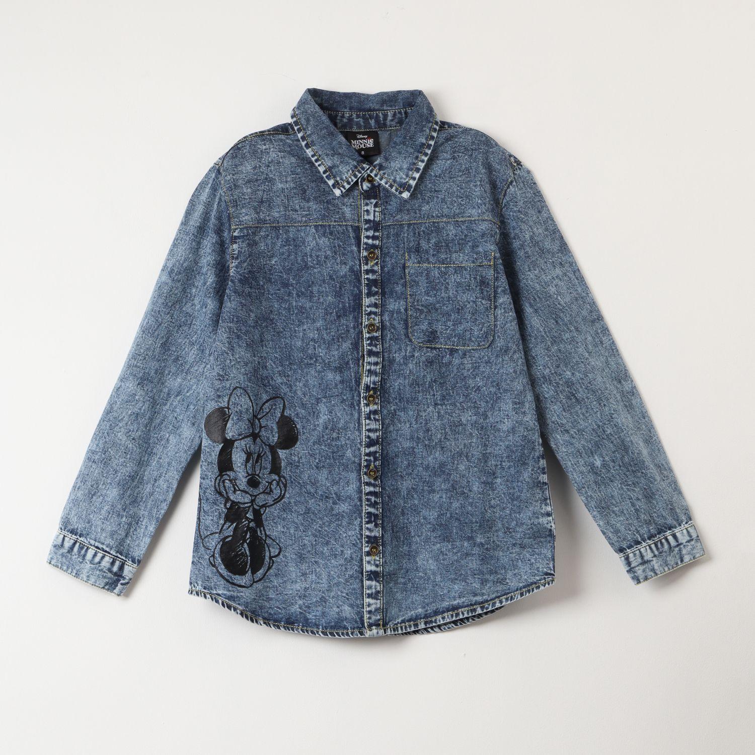 Camisa Niña Minnie Pensativa Azul Disney-0