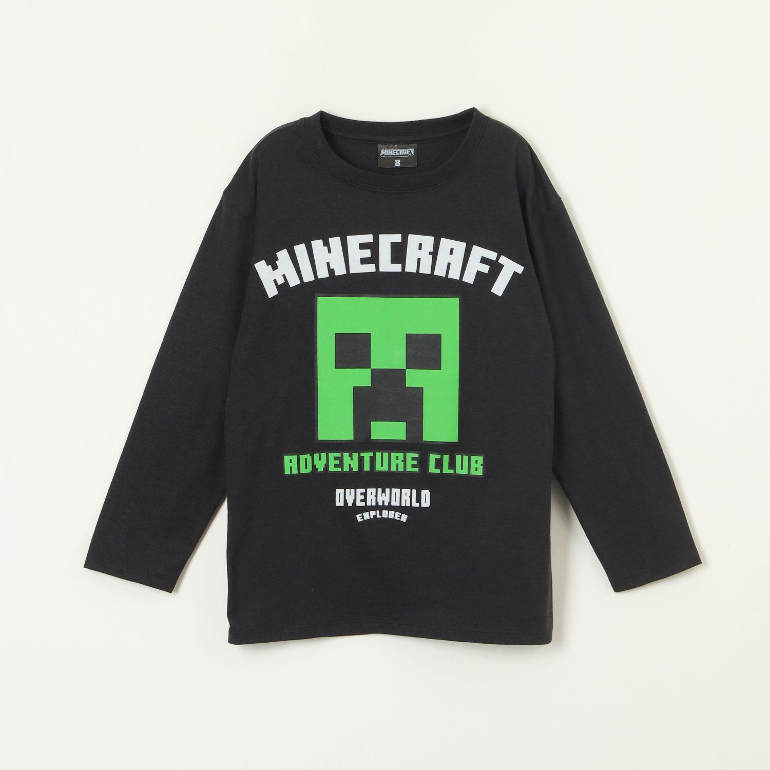 Polera Manga Larga Niño Adventure Club Negro Minecraft-0