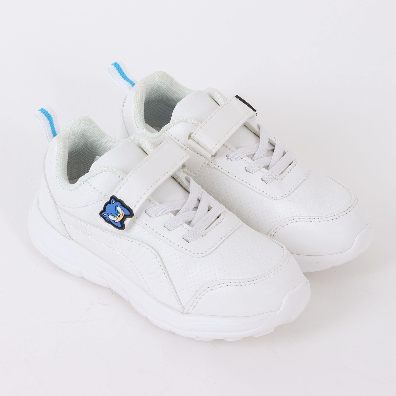Zapatilla Escolar Niño Velcro Sonic Pin Blanco Sonic-1
