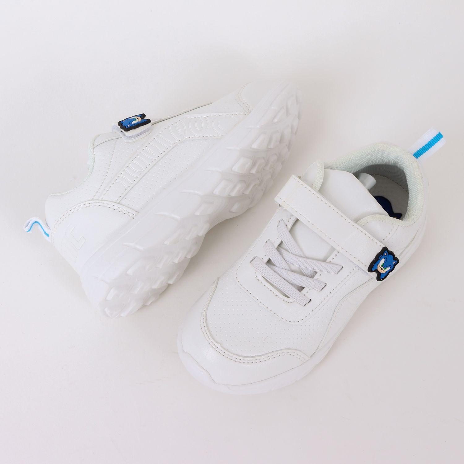 Zapatilla Escolar Niño Velcro Sonic Pin Blanco Sonic-3