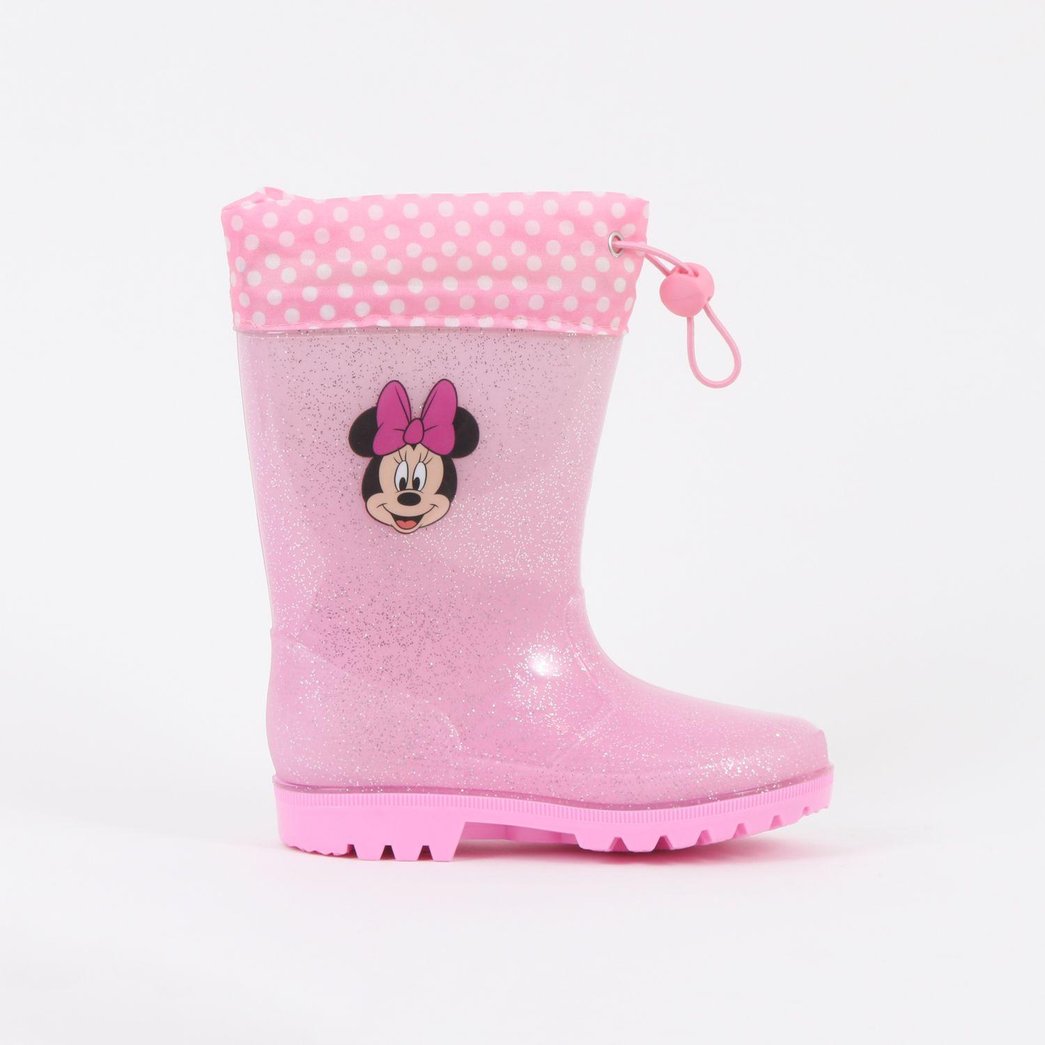 Bota de Agua Niña Lunares Minnie Rosado Disney-0