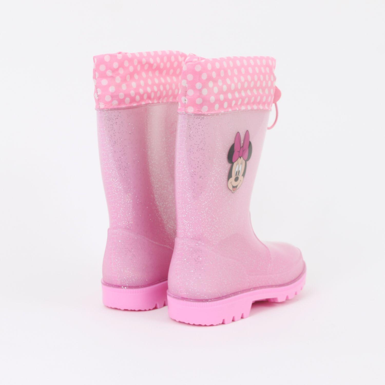 Bota de Agua Niña Lunares Minnie Rosado Disney-2