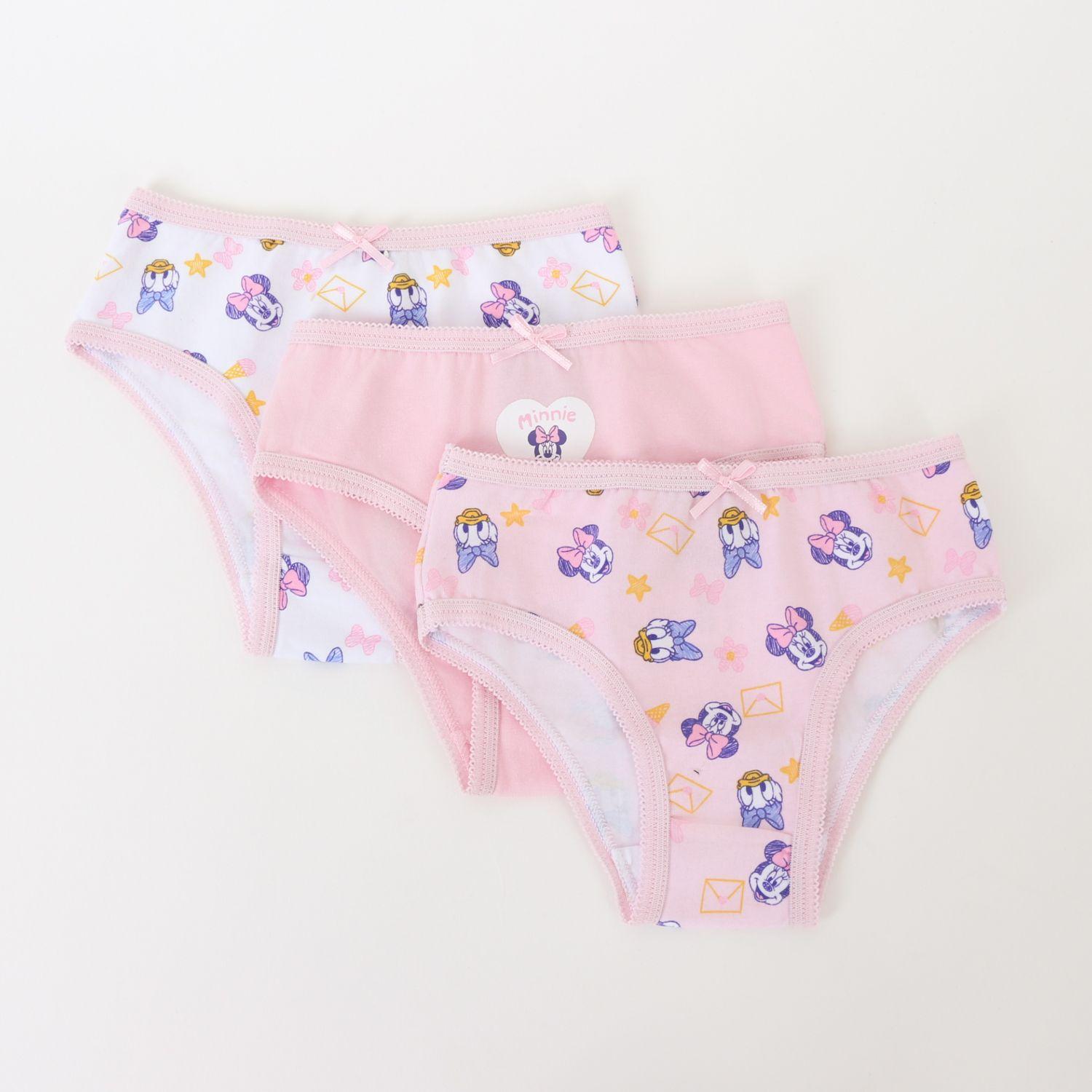 Tripack Calzón Niña Rosado Full Print Minnie & Daisy Disney-0