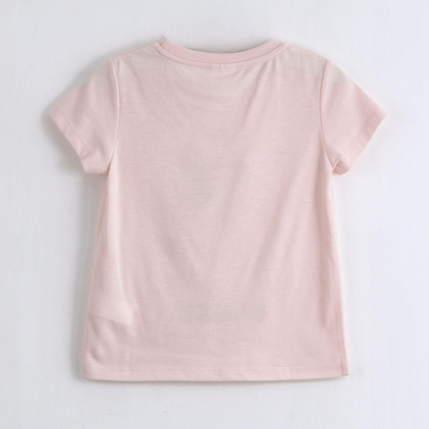 Polera Manga Corta Niña Bingo & Bluey Foil Rosado-1