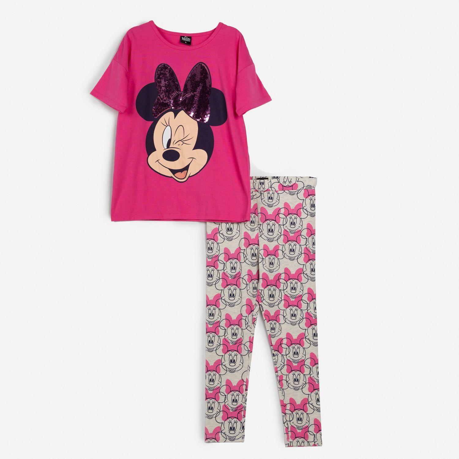 Conjunto Niña Minnie Mouse Guiño Rosado Disney-0