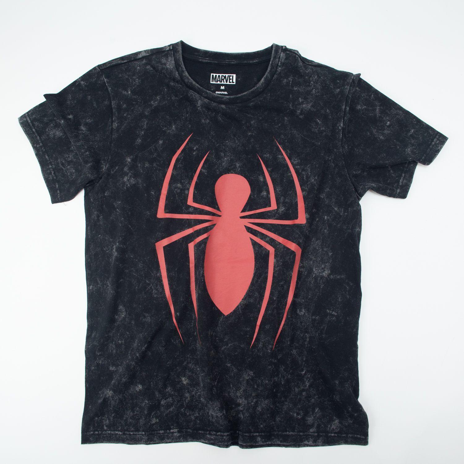 Polera Hombre Spiderman New Style Gris Oscuro Marvel-0