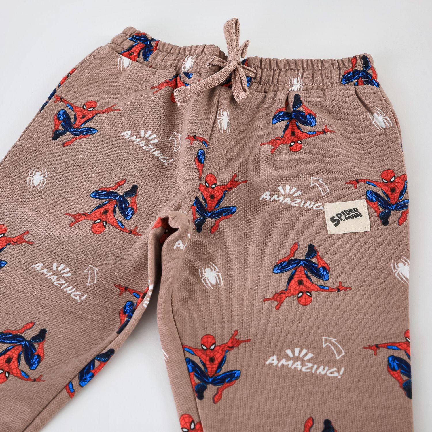 Conjunto Buzo Niño Spiderman Marvel Full Print Café-4