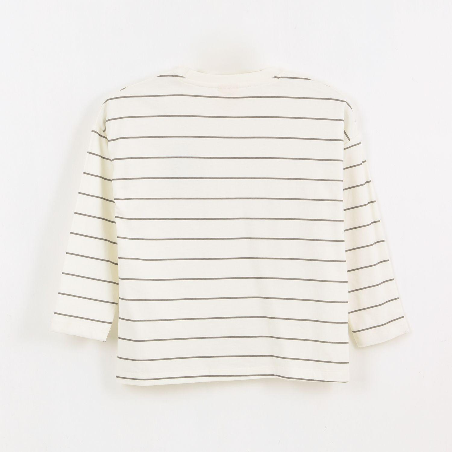 Polera Manga Larga Niña Rayas Lilo & Stitch Blanco Disney-1