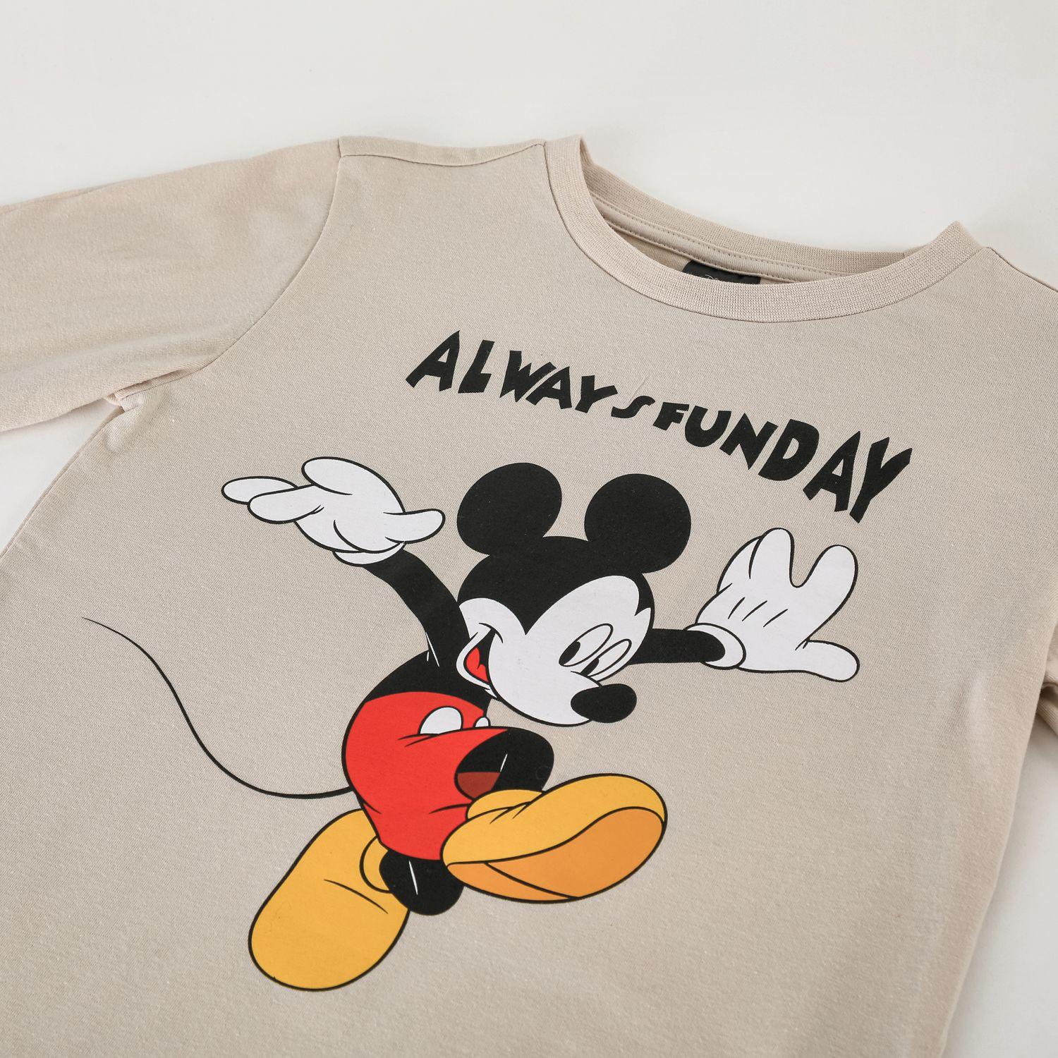 Pijama Manga Larga Niño Mickey Disney Always Funday Beige-2