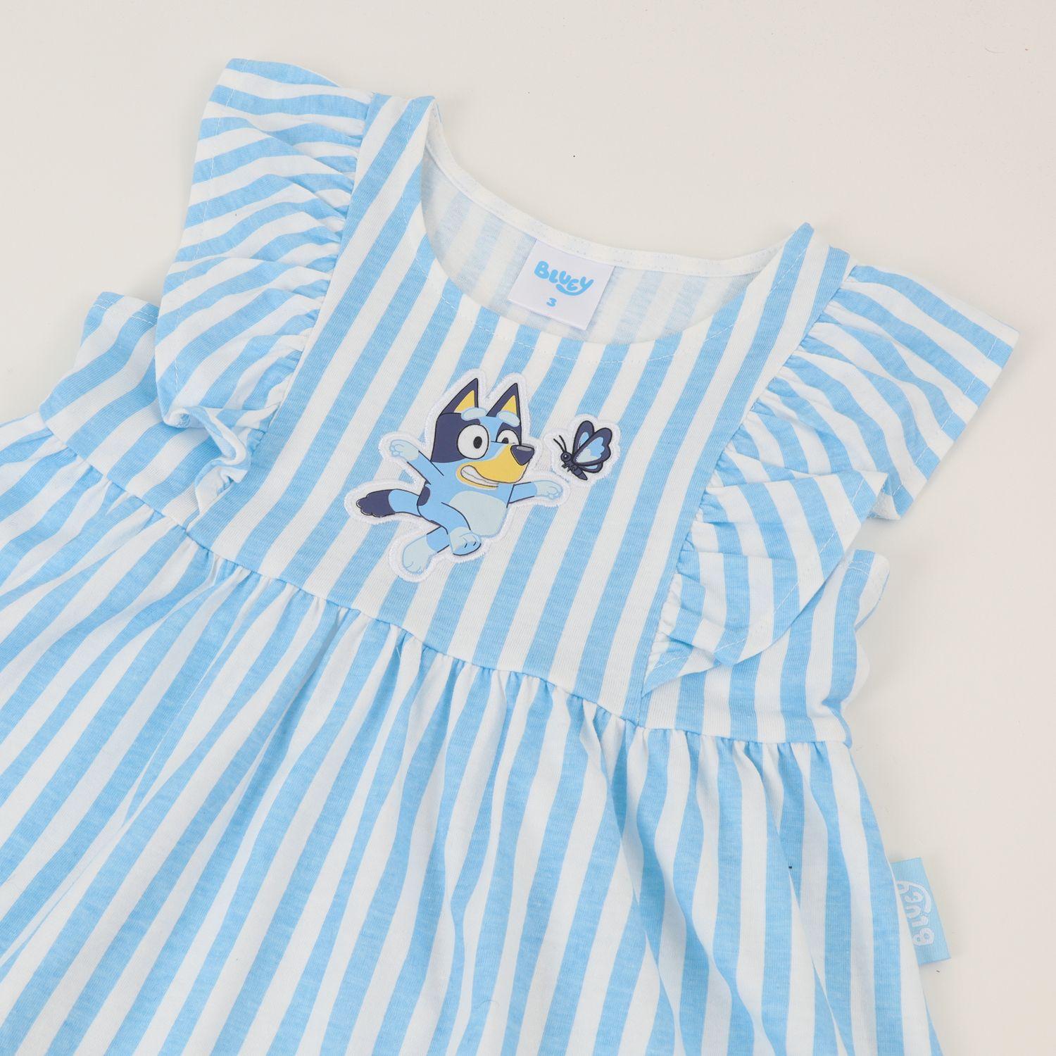 Vestido Sin Manga Niña Blanco Rayas Bluey Jump Bluey-2