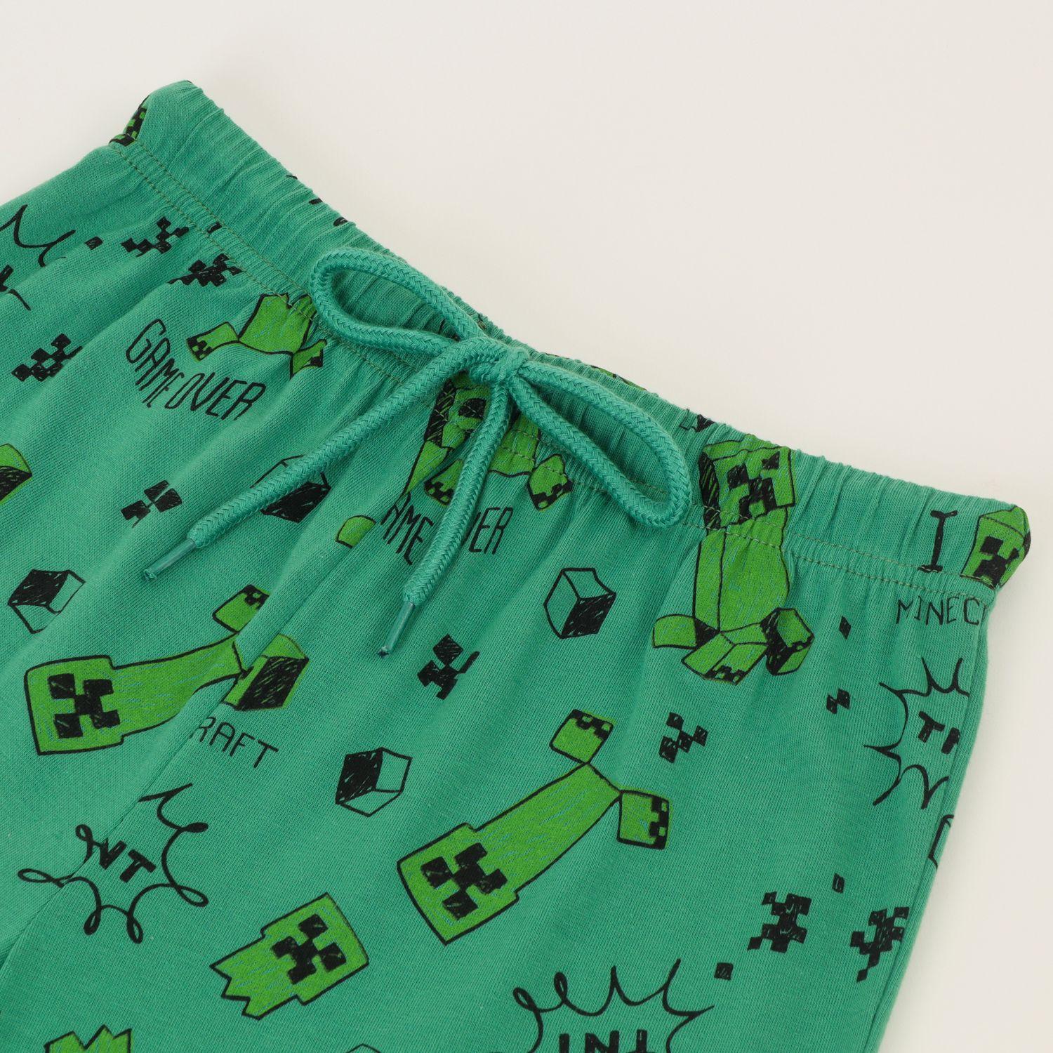 Conjunto Pijama Niño Creeper Alert Verde Minecraft-2