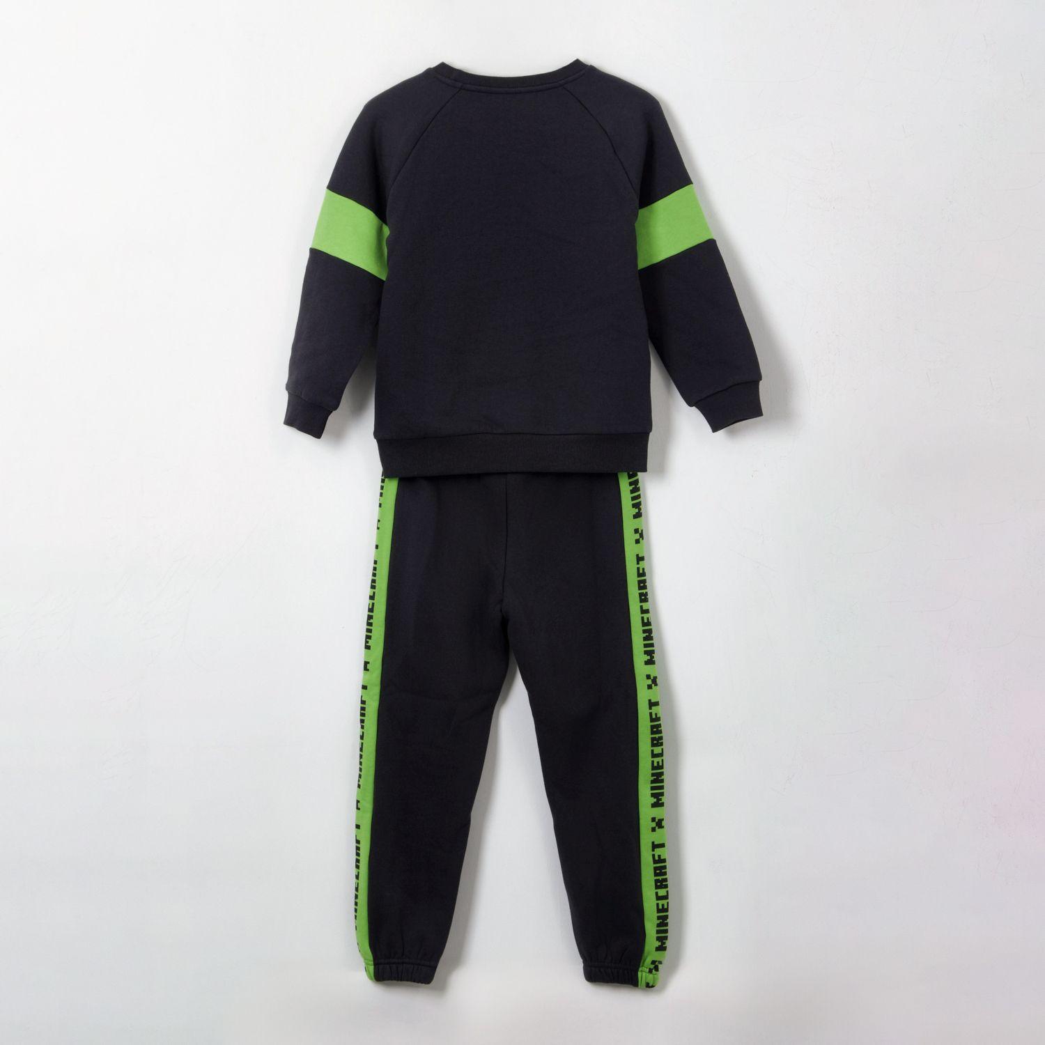 Conjunto Buzo Niño Creeper Face Negro Minecraft-1