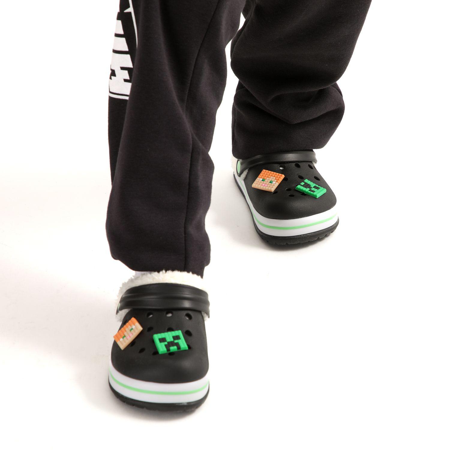 Zueco de Eva Con Chiporro Niño Pins Negro Minecraft-3