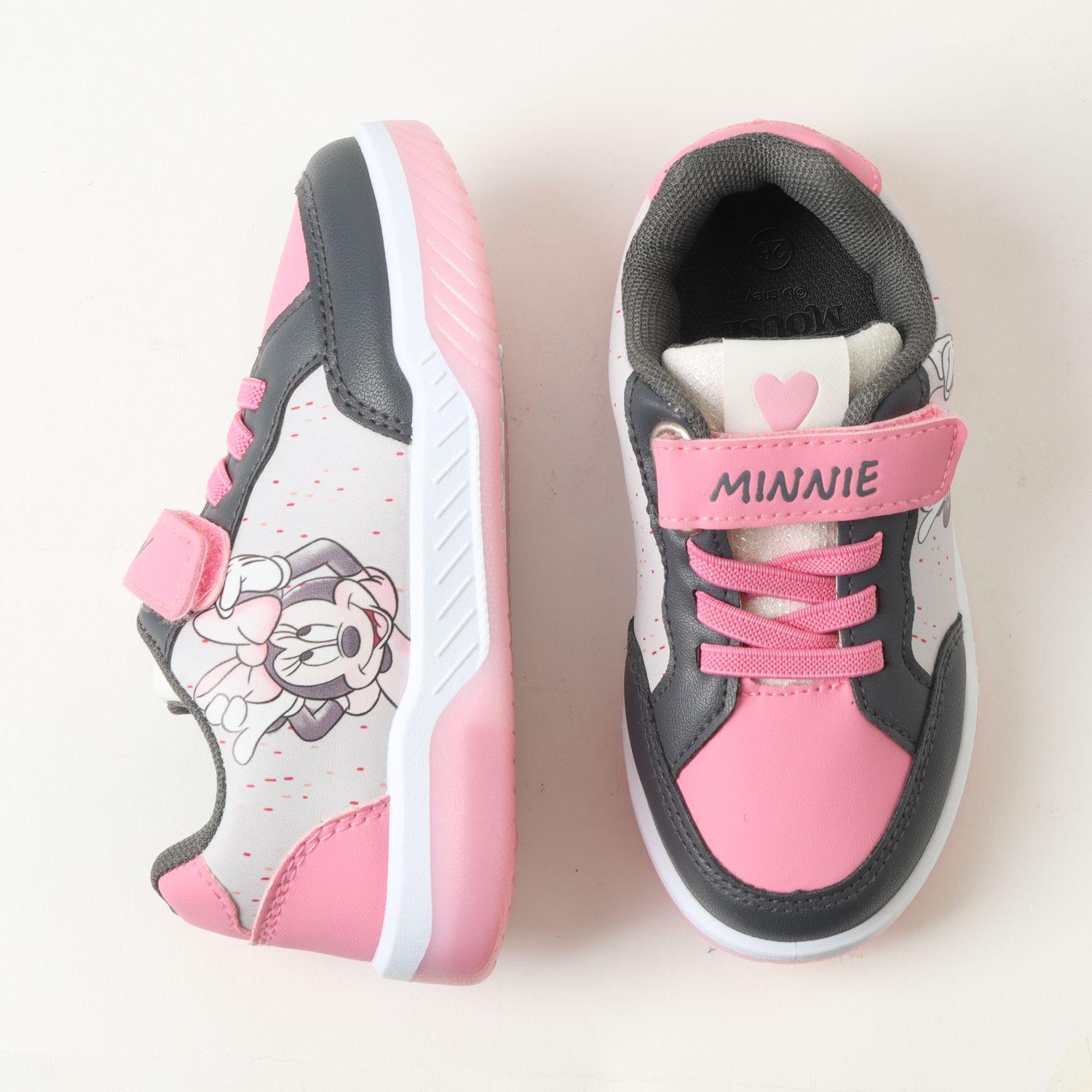 Zapatilla Con Luces Niña Minnie Candied Rosado Disney-2