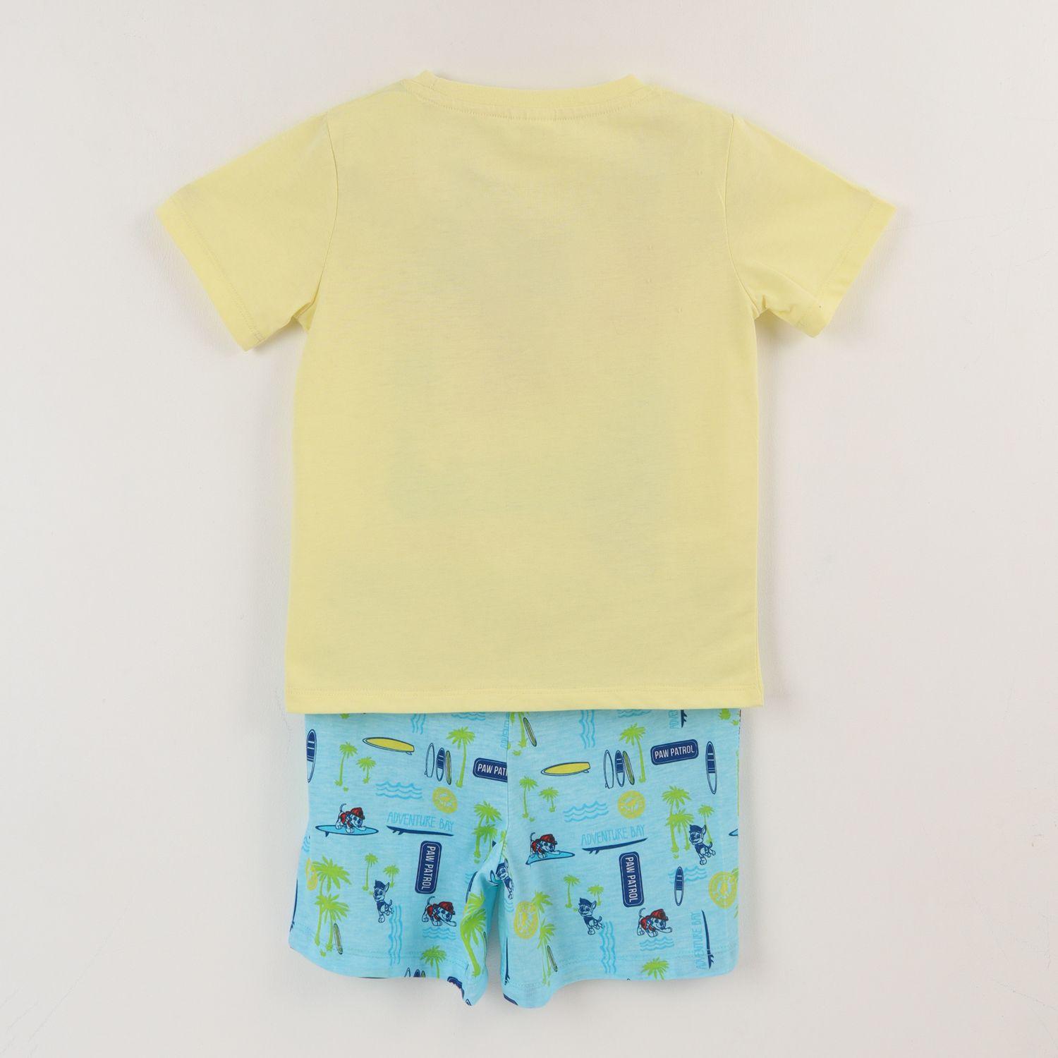 Pijama Manga Corta Niño Amarillo Surf Waves Paw Patrol-1