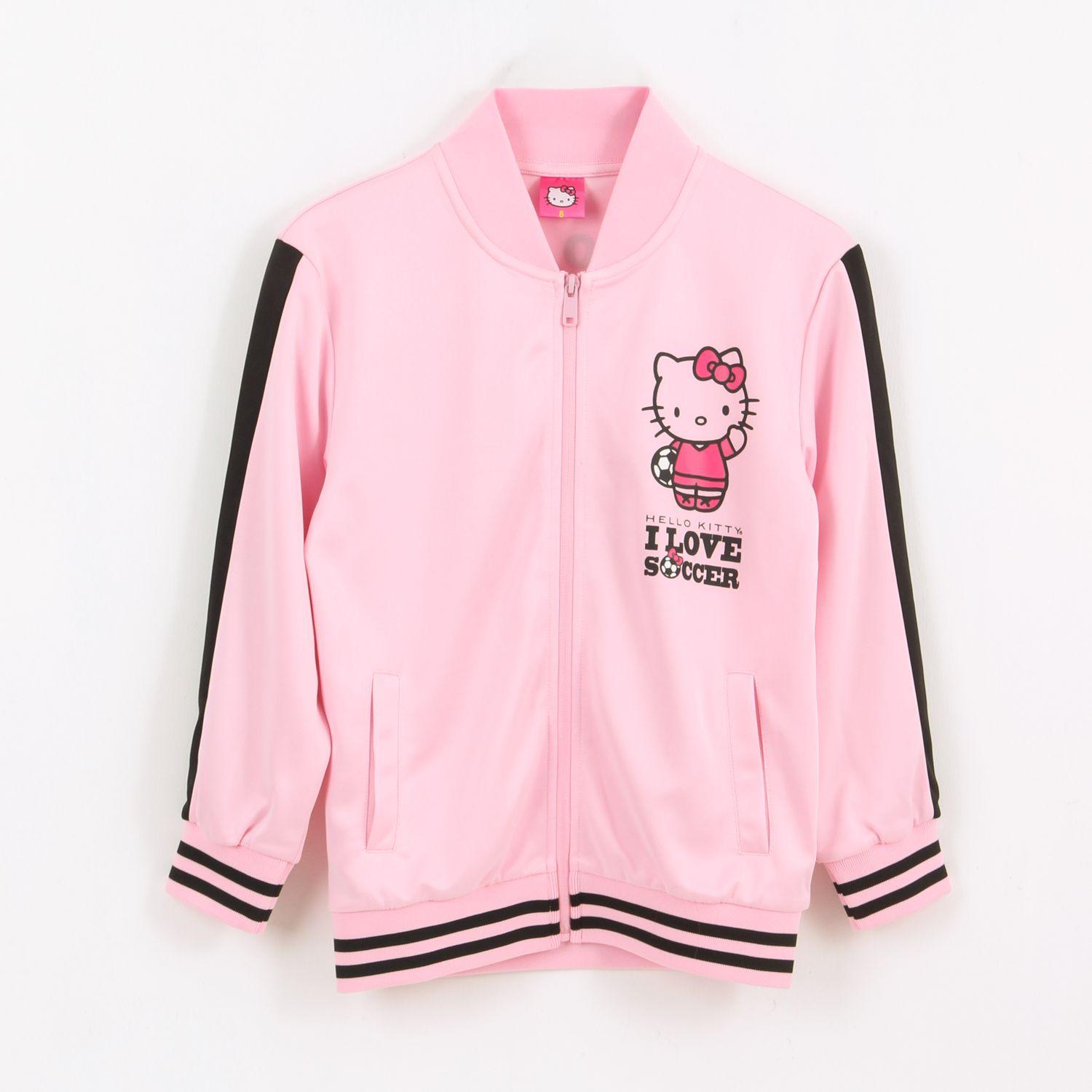 Polerón Deportivo Cierre Niña Fútbol Rosado Hello Kitty-0