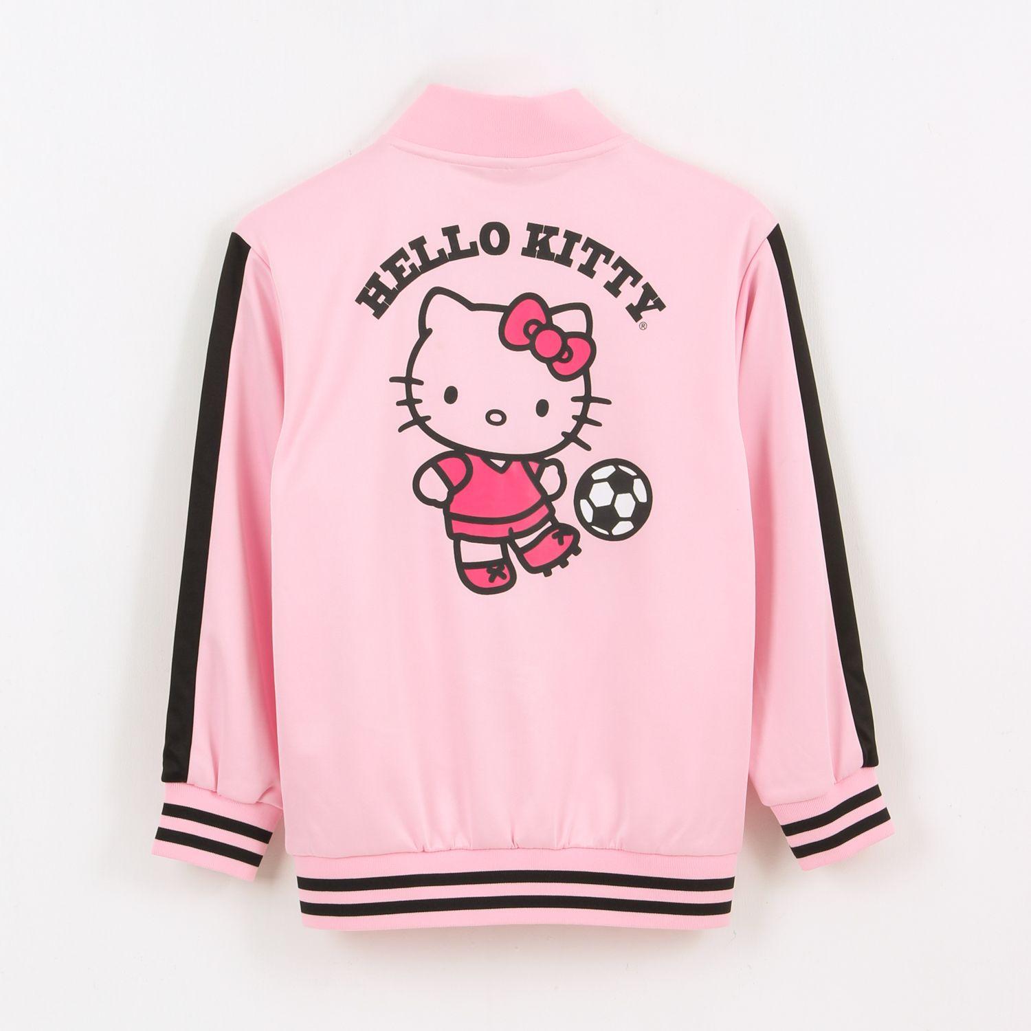 Polerón Deportivo Cierre Niña Fútbol Rosado Hello Kitty-1
