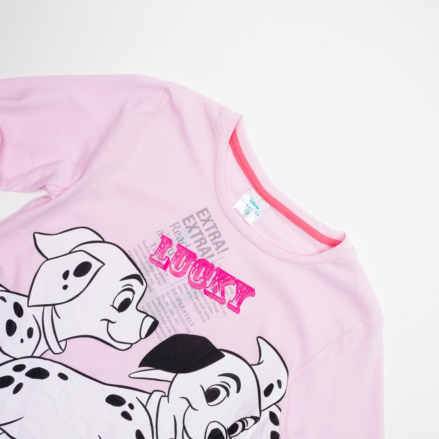 Pijama Niña 101 Dalmatas Jugando Blanco Disney-2
