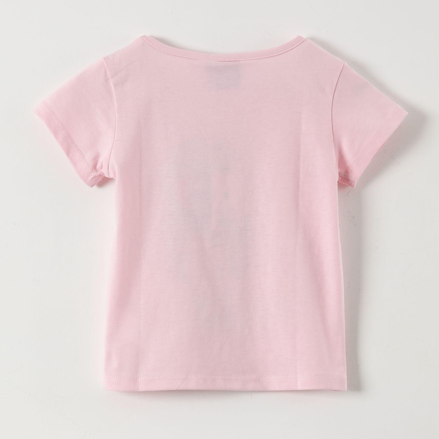 Polera Manga Corta Niña Gato Rosado Gabby Doll House-2