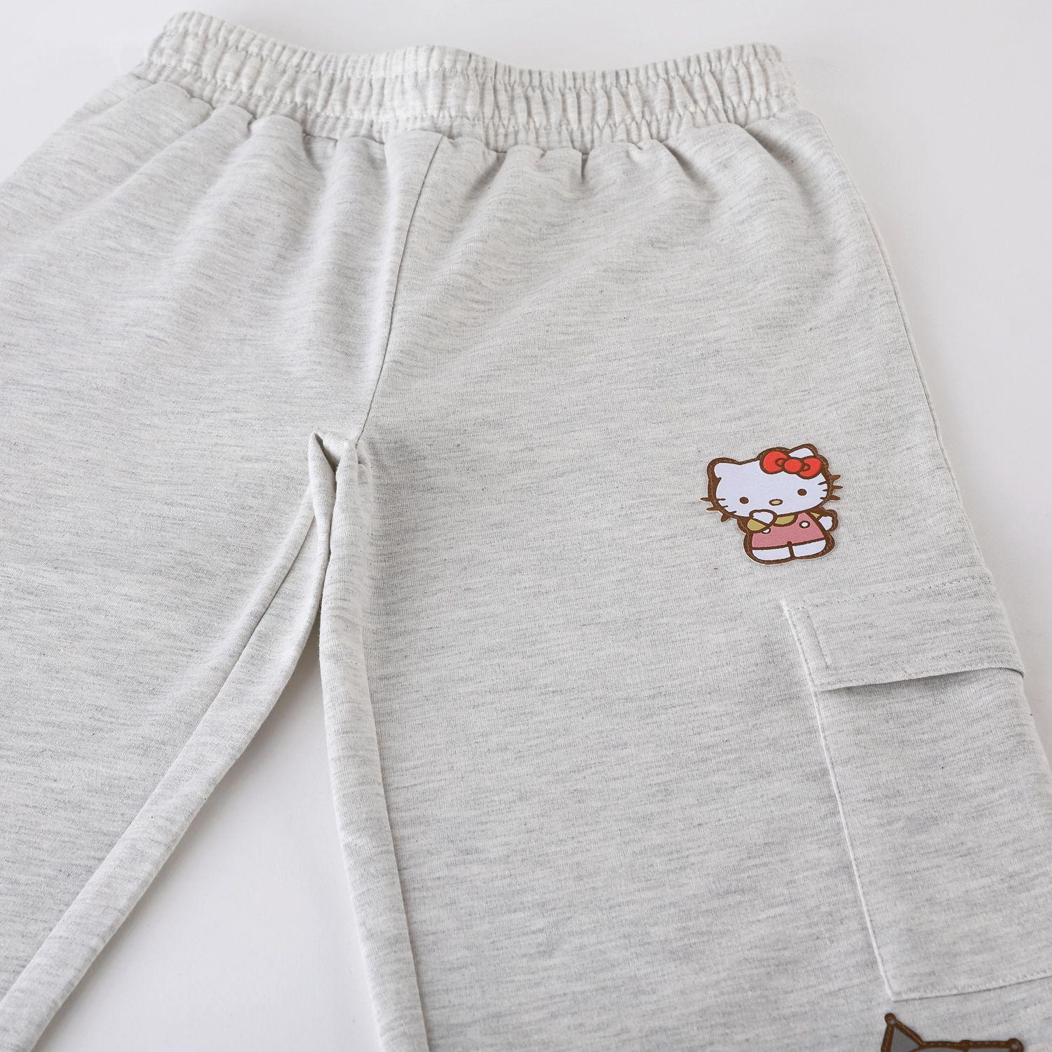Pantalón de Buzo Niña Hello Kitty Cargo Gris-2