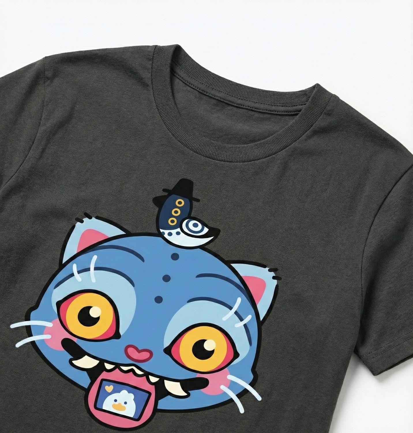 Polera Manga Corta Niño Derpy Gris Kpop Demon Hunters-3
