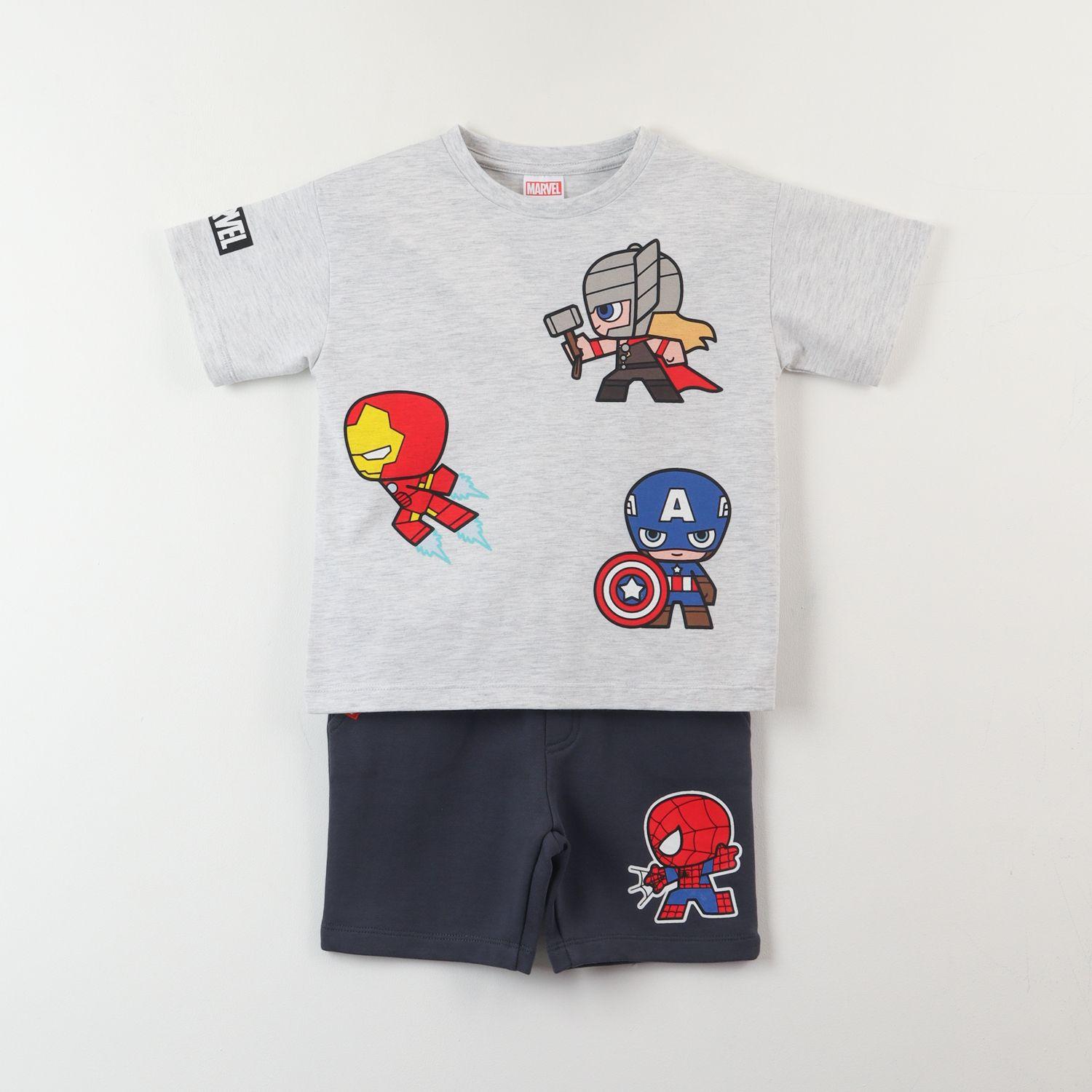 Conjunto Niño Blanco Avengers Assemble Marvel-0