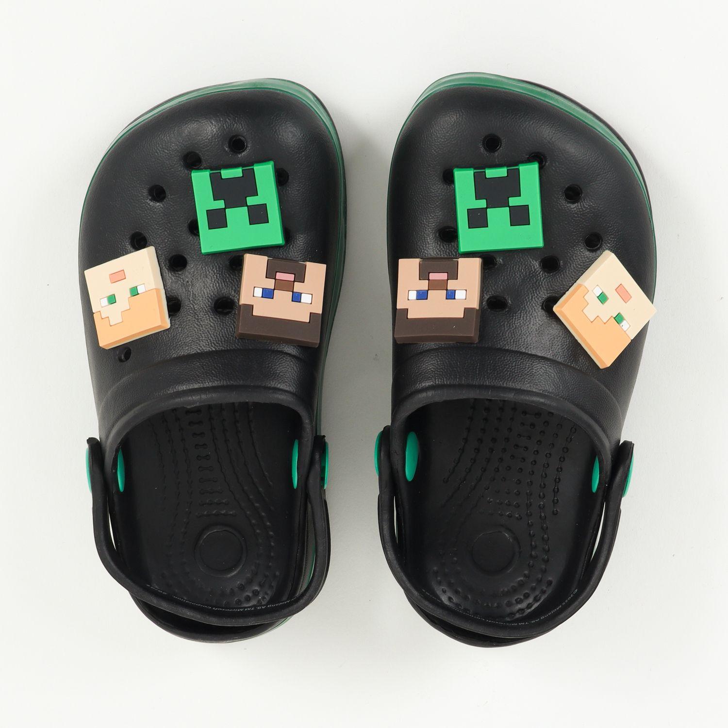 Zueco De Eva Niño Negro Pins Personajes Minecraft-2