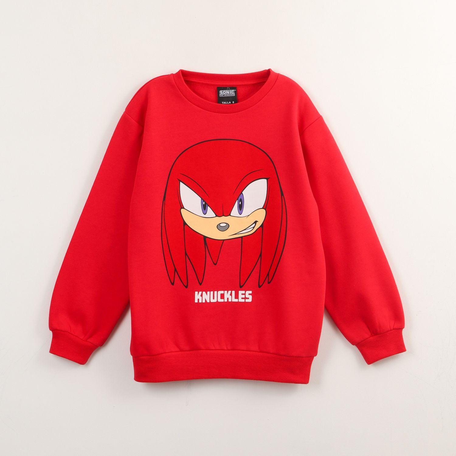 Polerón Cerrado Niño Nuckles Rojo Sonic-0