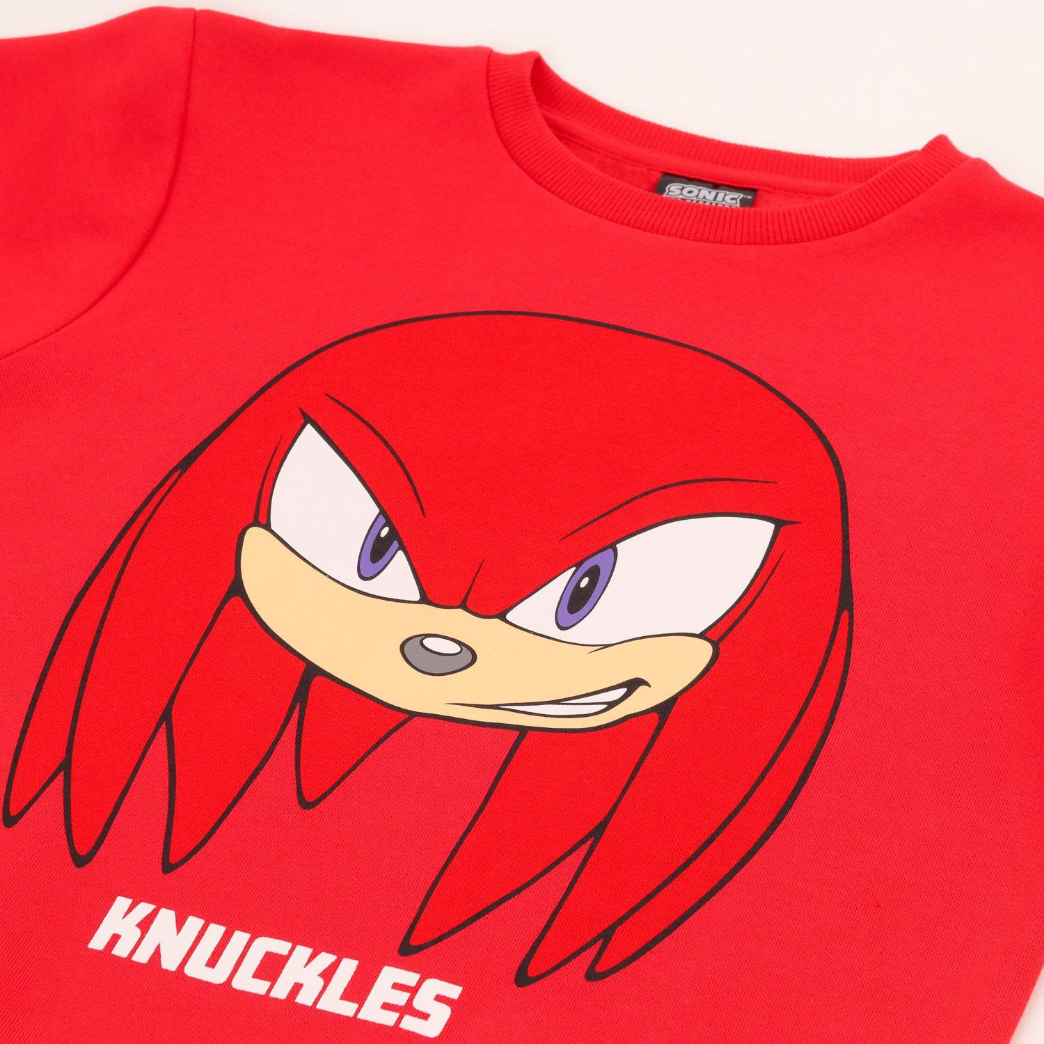 Polerón Cerrado Niño Nuckles Rojo Sonic-2