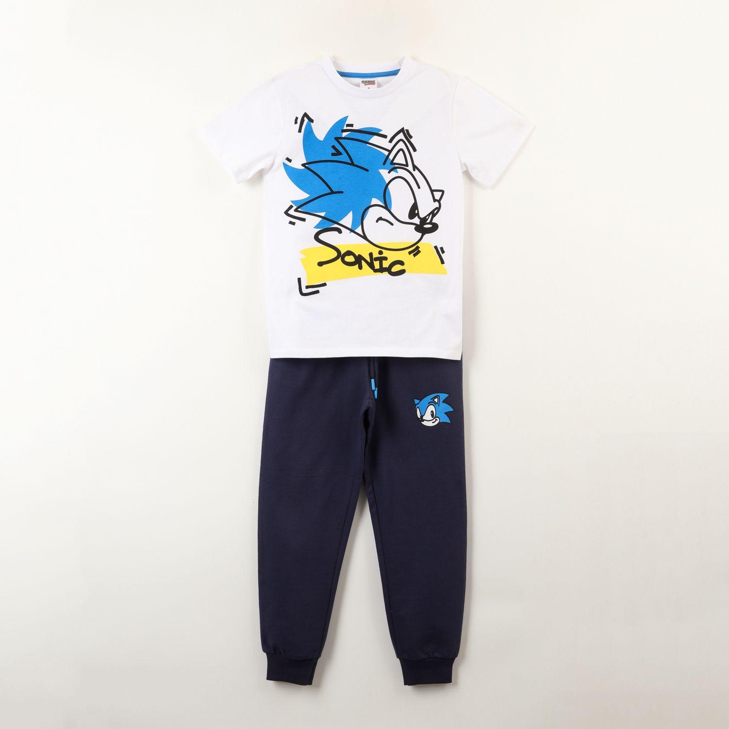 Conjunto Niño Cara Blanco Sonic-0