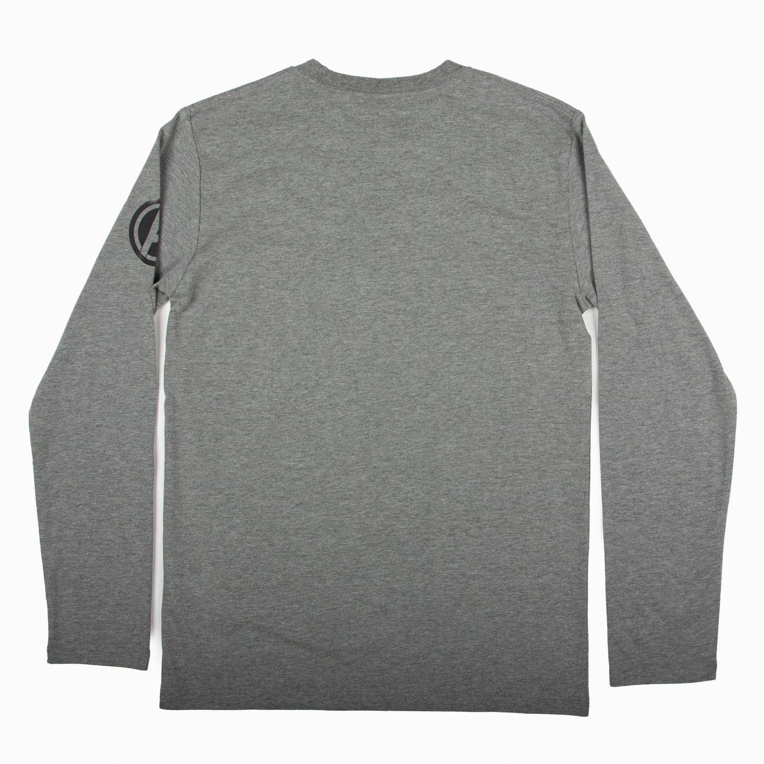 Polera Manga Larga Niño Capitan America Avengers Gris Marvel-1