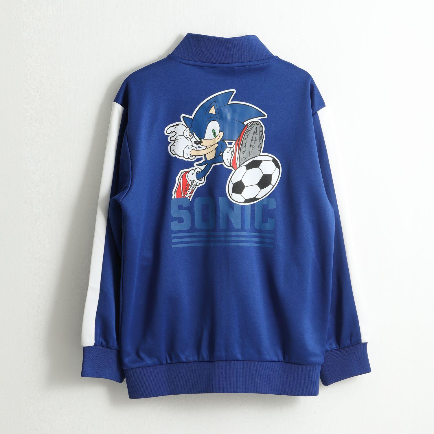 Polerón Deportivo Cierre Niño Fútbol Azul Sonic-1