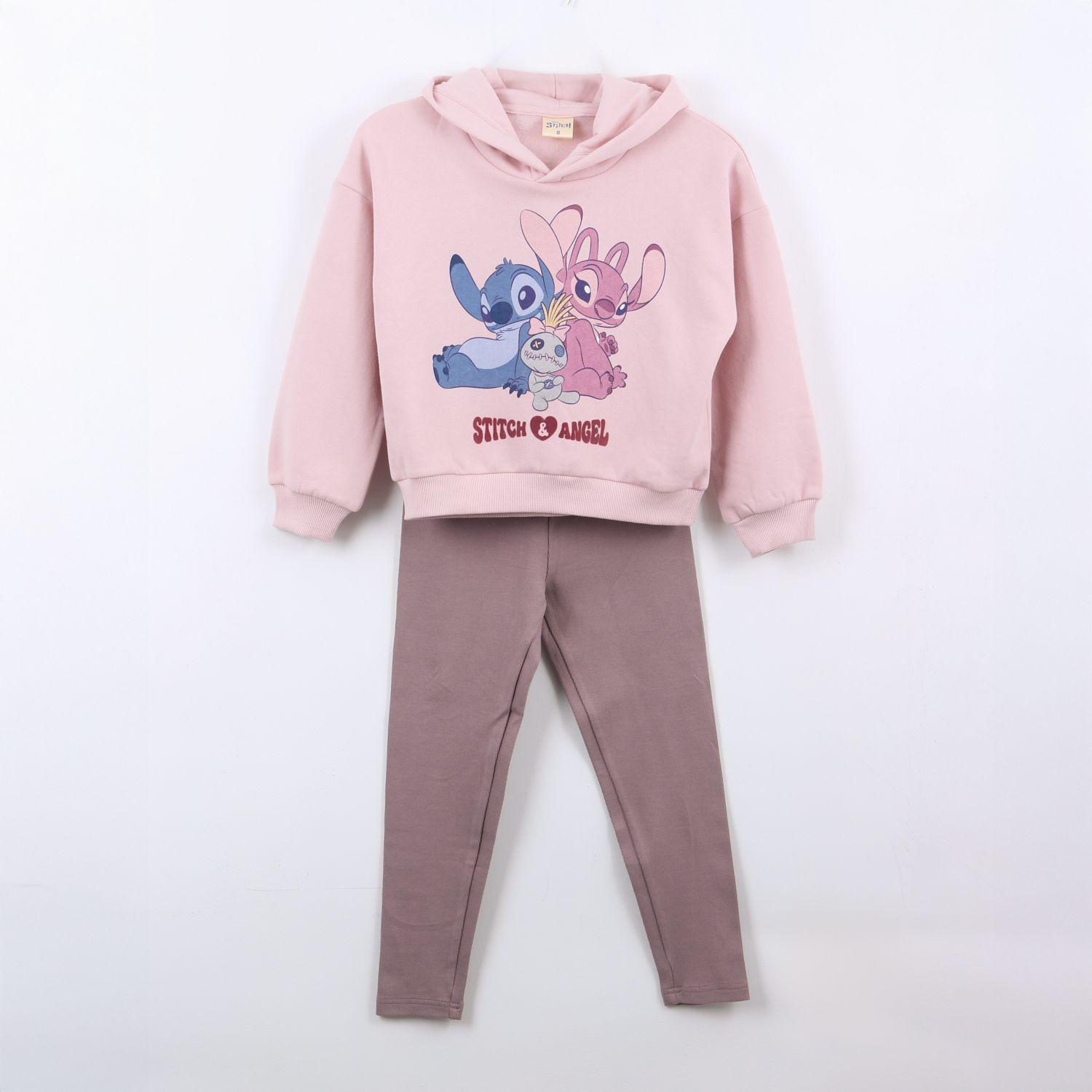 Conjunto Niña Hoodie Lilo & Stitch Rosado Disney-0