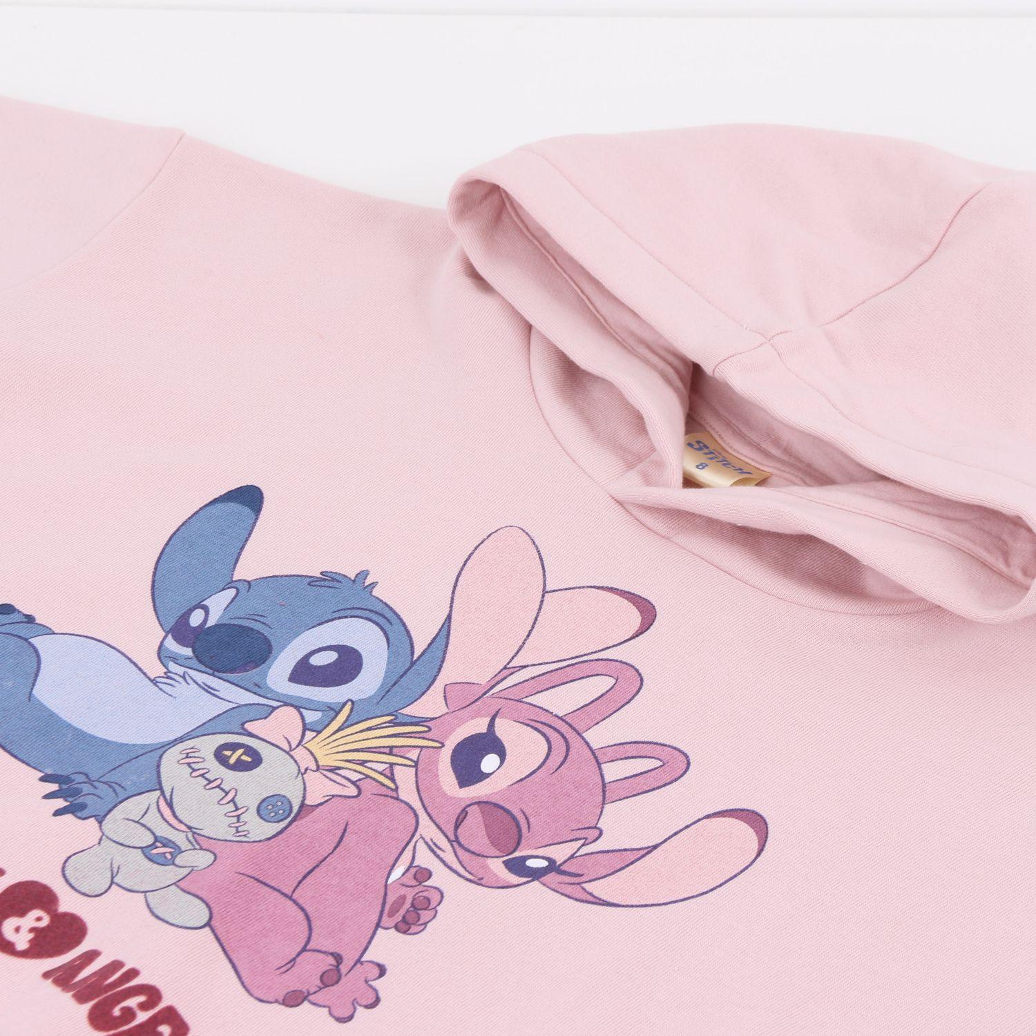 Conjunto Niña Hoodie Lilo & Stitch Rosado Disney-2