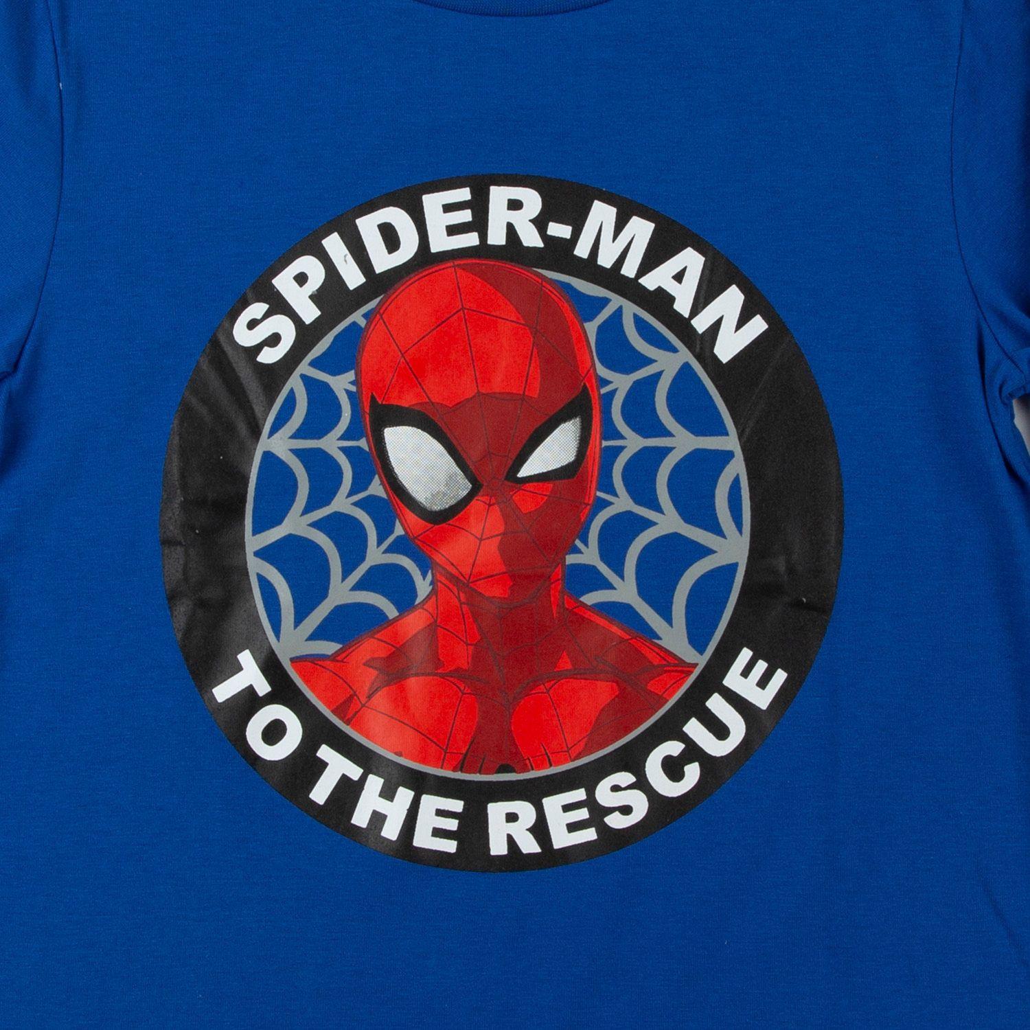 Polera Manga Larga Niño Rescate Spiderman Azul Marvel-2