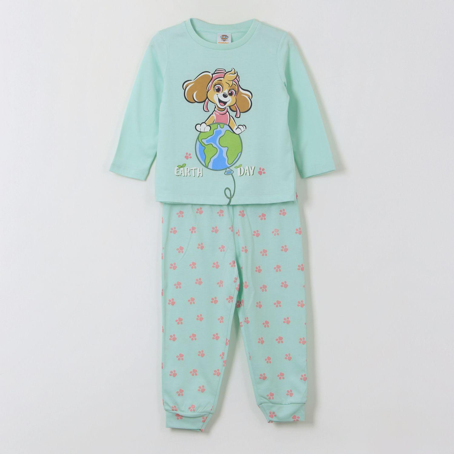 Pijama Manga Larga Niña Skye Earth Day Verde Paw Patrol-0