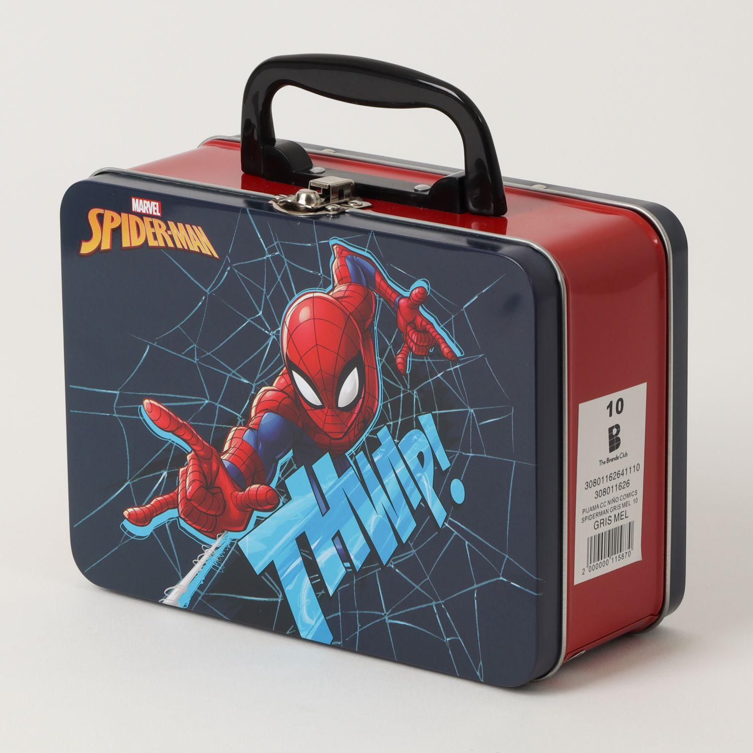 Pijama Corto Niño Spiderman Comics Gris Marvel-4