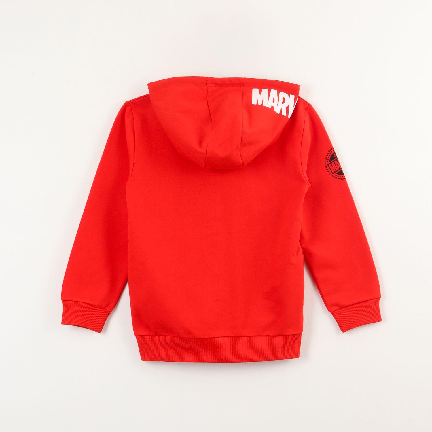 Poleron Abierto Niño Spiderman Shoulder Rojo Marvel-2