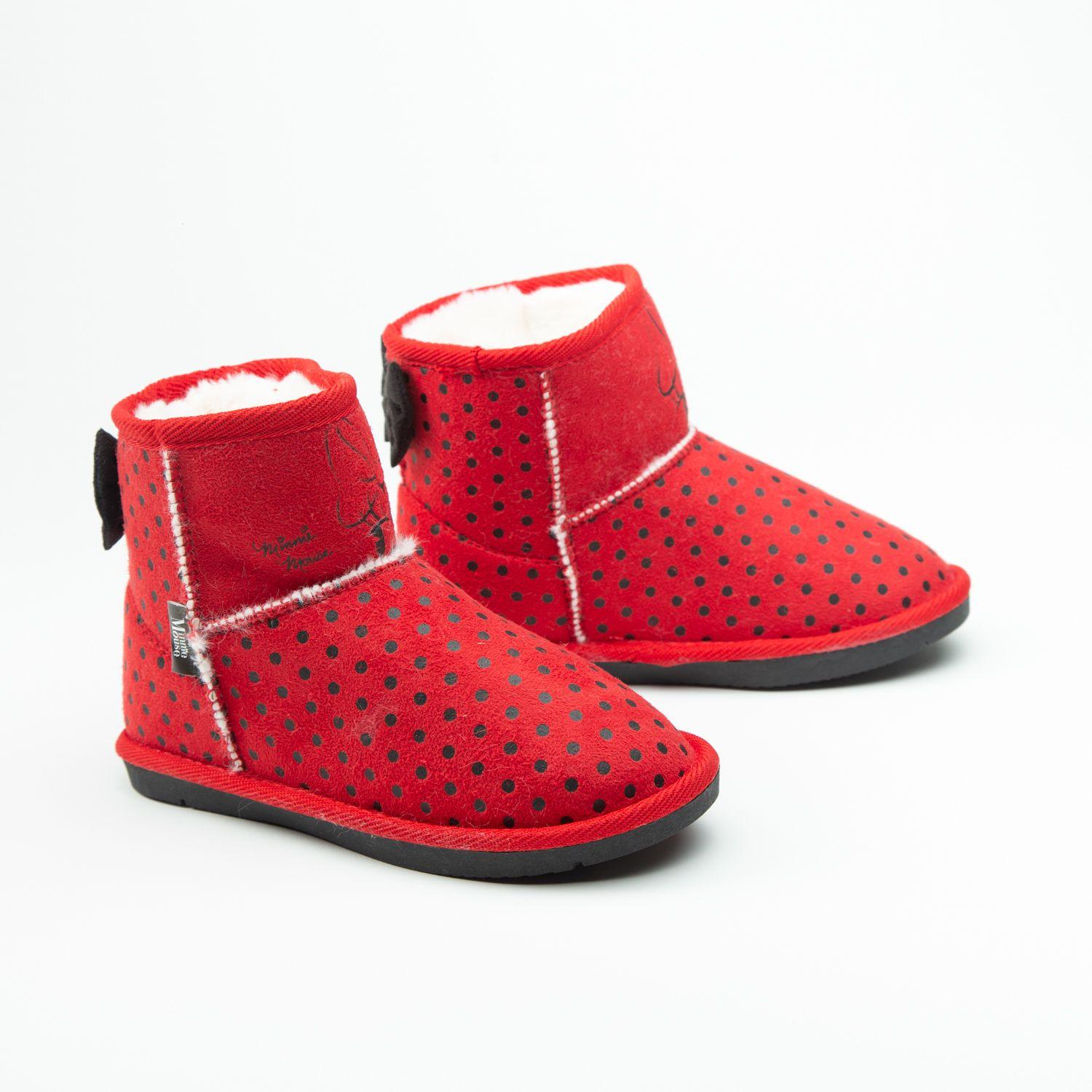 Bota Chiporro Niña Minnie Mirada Rojo Disney-0