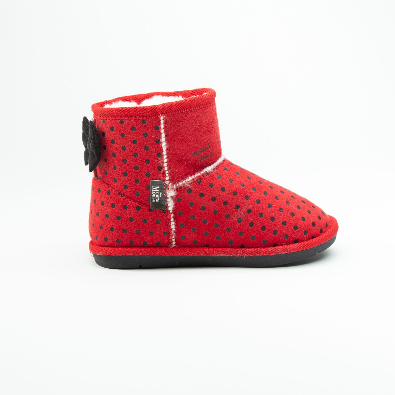 Bota Chiporro Niña Minnie Mirada Rojo Disney-1