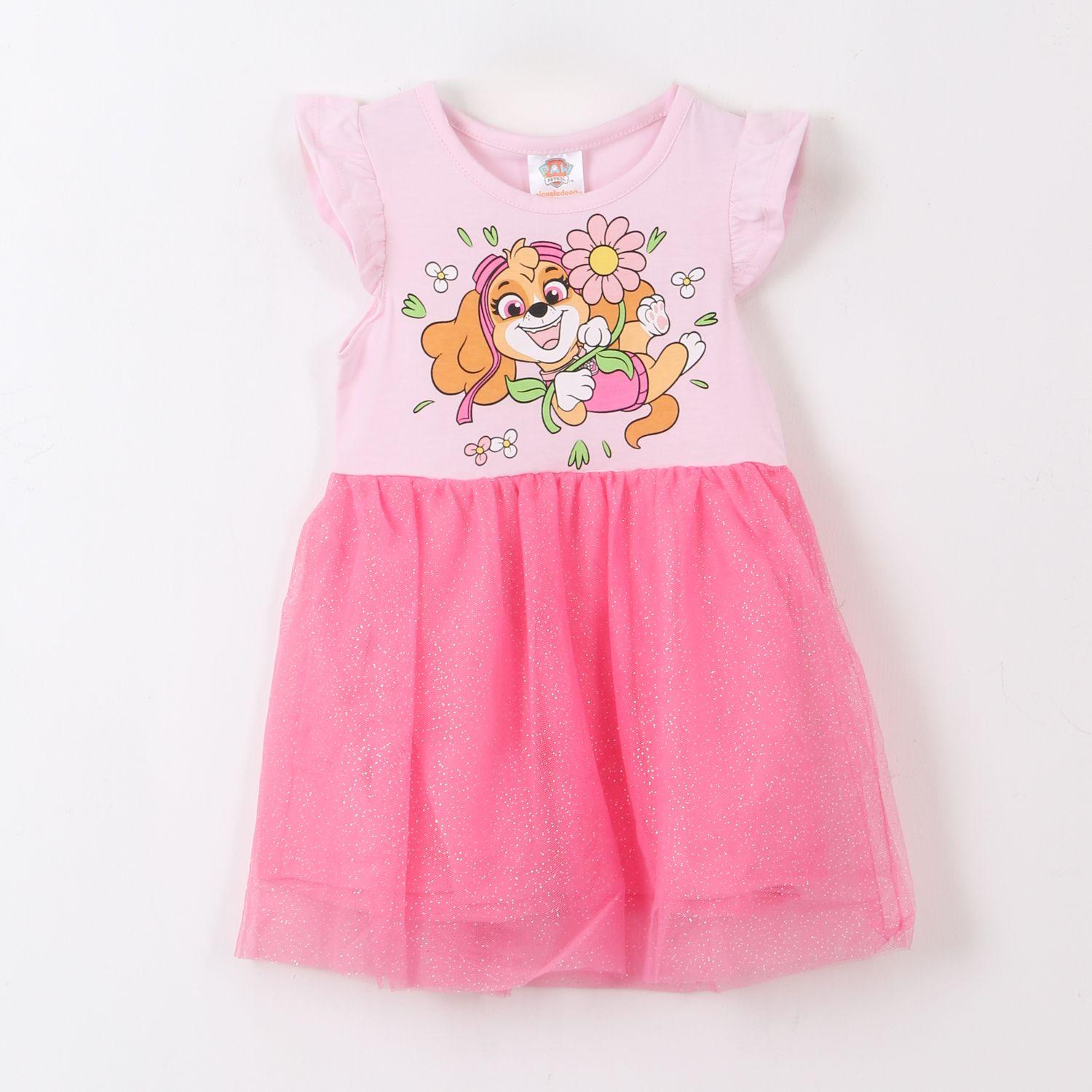 Vestido Niña Rosado Tull Paw Patrol-2