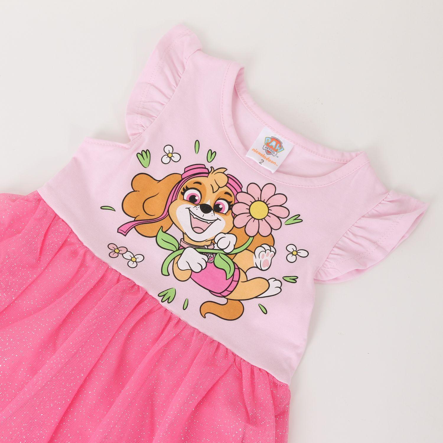 Vestido Niña Rosado Tull Paw Patrol-4