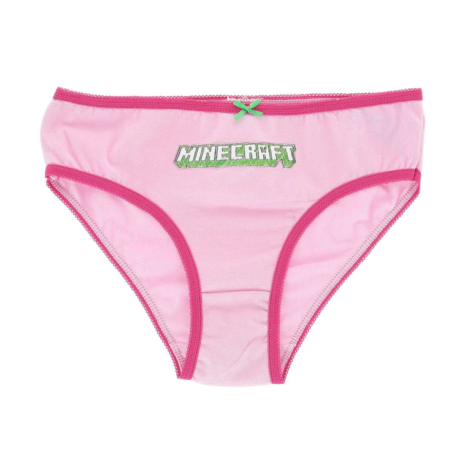 Tripack Calzones Niña Icono Rosado Minecraft-1