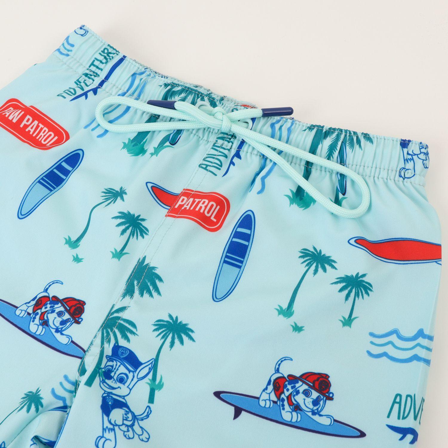 Short Niño Celeste Full Print Verano Paw Patrol-2