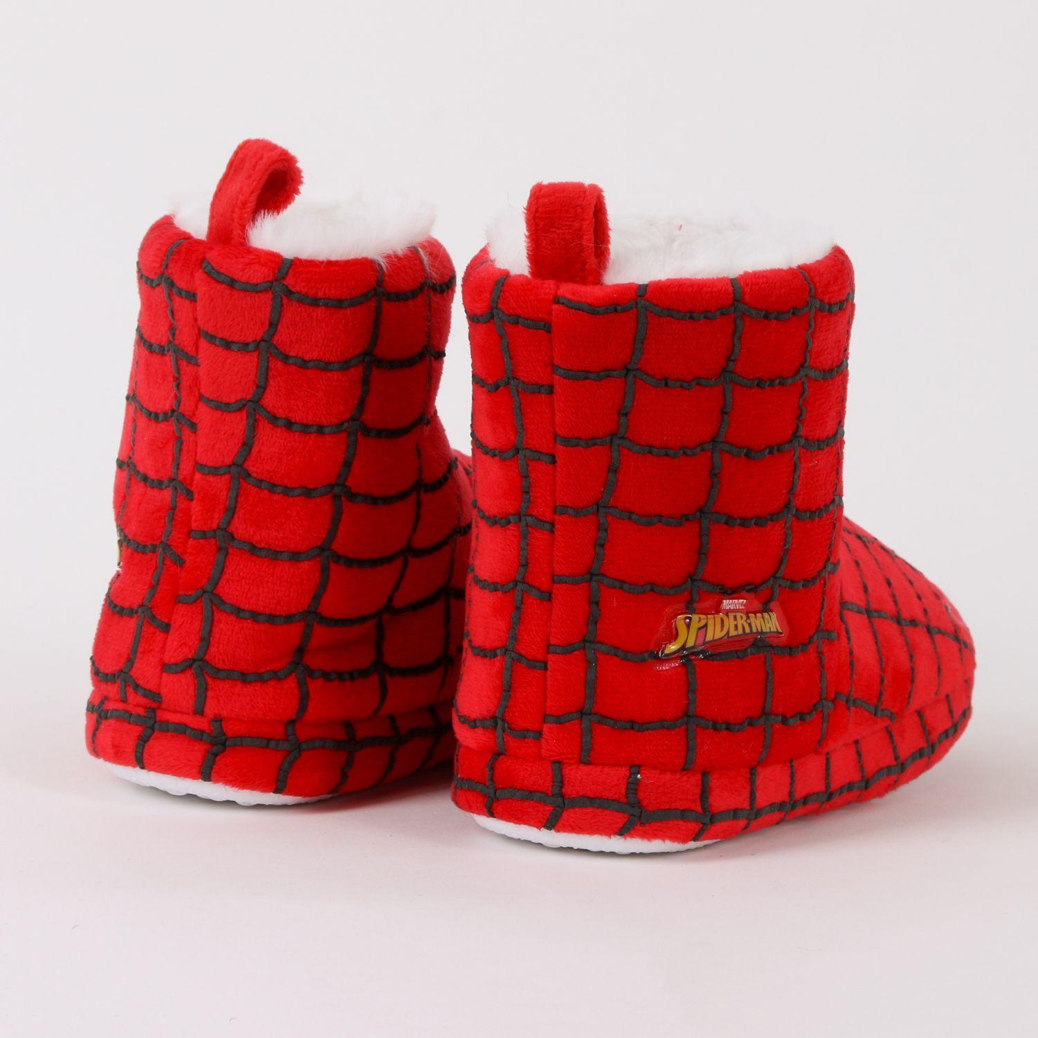 Pantufla Bota Niño Invernal Telaraña Spiderman Rojo Marvel-2
