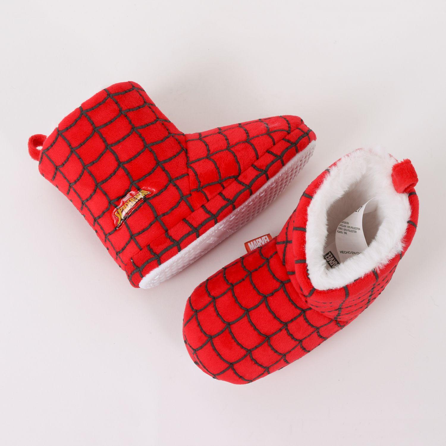 Pantufla Bota Niño Invernal Telaraña Spiderman Rojo Marvel-3