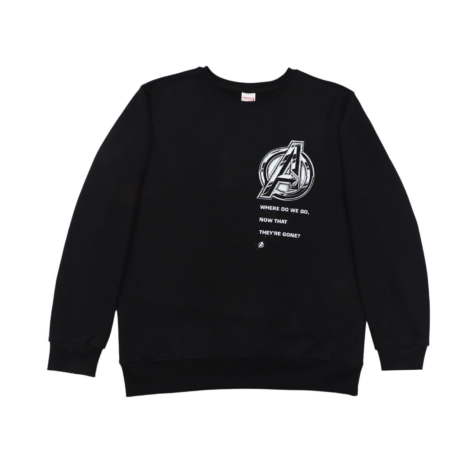 Poleron Hombre Avengers Logo Negro Marvel-0