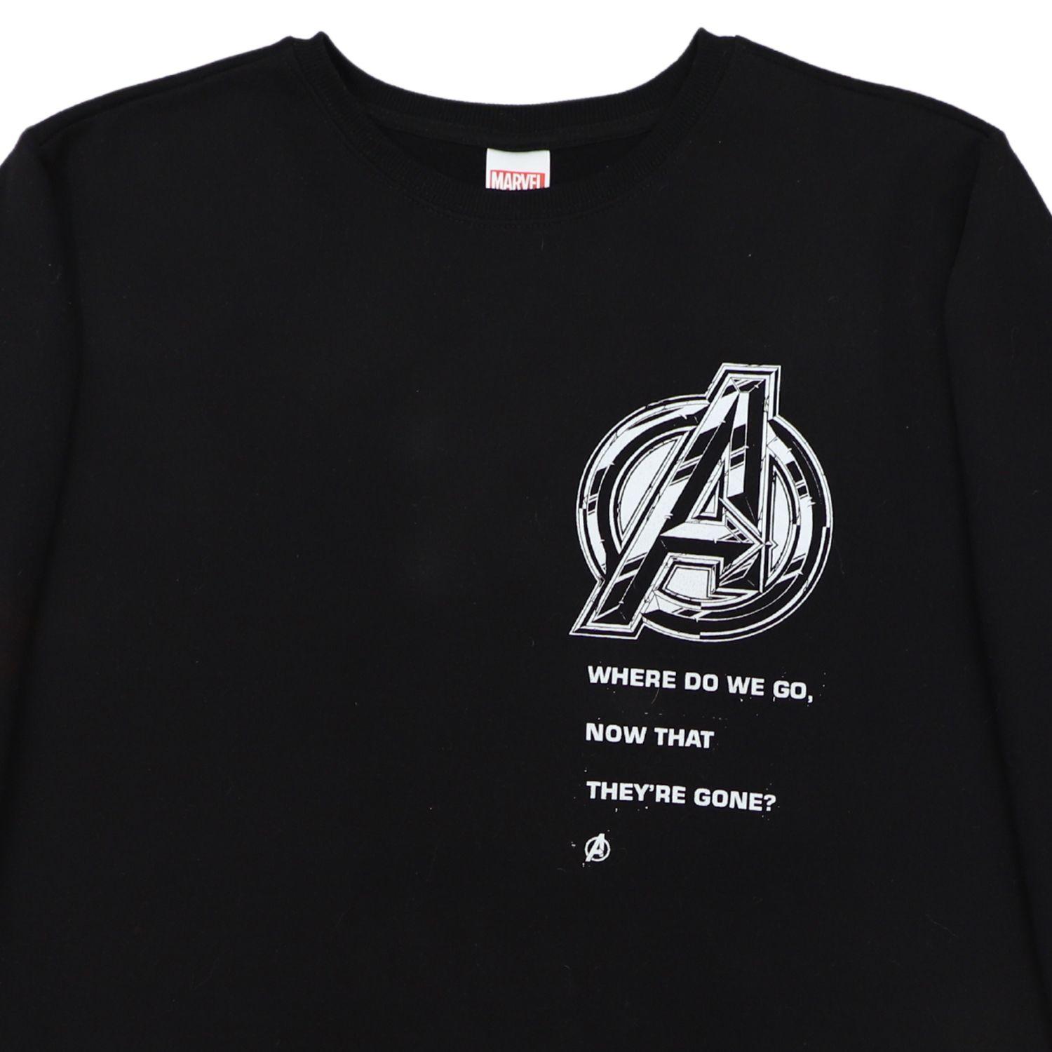Poleron Hombre Avengers Logo Negro Marvel-1